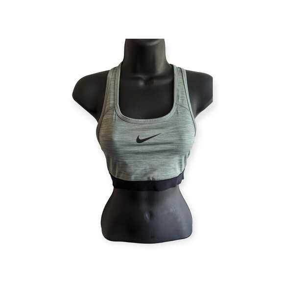 Women's Nike Dri-Fit Medium Support Racerback Sports Bra Size Small Color Gray - Picture 2 of 6